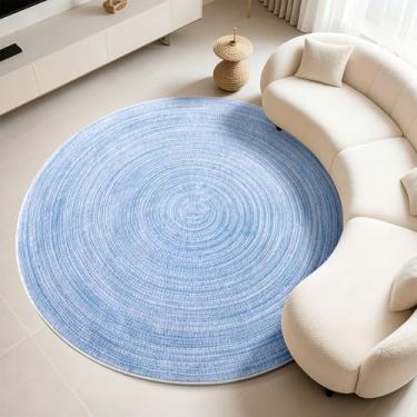 Imagem de Asrug Tapete redondo grande de 1,8 m, tapetes circulares de fazenda para sala de estar, antiderrapante, lavável à máquina, tapete redondo para cozinha, quarto, berçário, sala de jantar, tapete macio