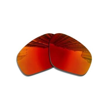 Imagem de Lentes de reposição para óculos de sol Oakley Field Jacket OO9402/polarizadas de 1,5 mm/fácil de instalar (ouro K), Vermelho, 65*47mm