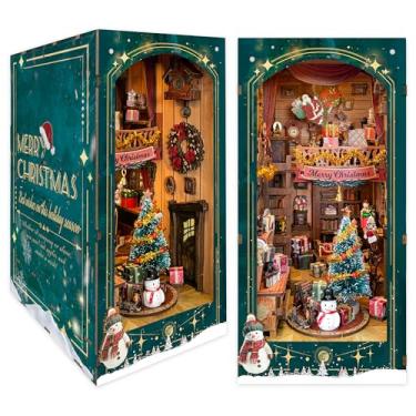 Imagem de STRUCWOOD DIY Book Nook Kit - Christmas Wooden Miniature House Kit Rotating Decor, Gift for 14+ Dollhouse Kit - Jingle Cabin (SQ-34)