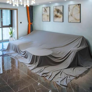 Imagem de Capa protetora contra poeira doméstica, multiuso, pano para ambientes internos e externos, à prova de poeira, respirável, à prova d'água, uso geral, para sofá, cadeira, tapete queen size (tamanho: 150