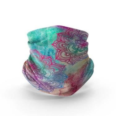 Imagem de Bandana multifuncional BAN1 com design de mandala 50x25cm - Lightbek O