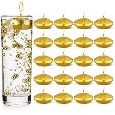 Imagem de Nuanchu 20 minivelas flutuantes, pequenas velas flutuantes, luzes redondas de chá, velas sem perfume, velas flutuantes de cera suave para piscina, banheira, jantar, casamento, lembrancinhas de casa