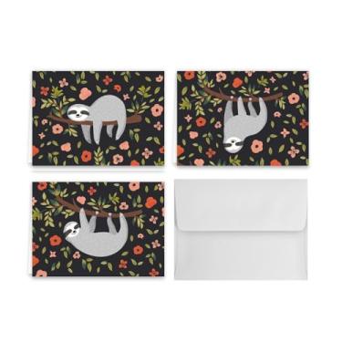 Imagem de Papéis de preguiça silly e envelopes Kraft – pacote com 24