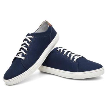 Imagem de Sapatênis Casual Basico Pires Shoes com Cadarço Sola Borracha Leve e C