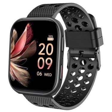 Imagem de Compatível com pulseiras de relógio inteligente FITVII, pulseira esportiva de substituição de silicone com fivela de metal compatível com smartwatch FITVII HM57, HM78, HM68, HM21, H56, H86