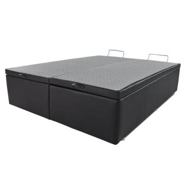 Imagem de Box Baú Queen Bipartido 158x198cm Preto - BF Colchões
