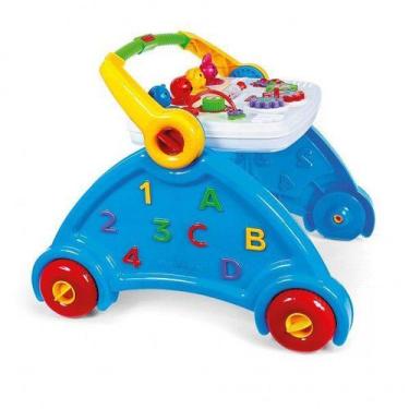 Imagem de Andador Didático Infantil Som Animais  - Azul - Poliplac, Azul