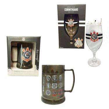 Imagem de Kit Taça Windsor 330Ml Cerveja Vinho + Copo Caneca Gel 300Ml