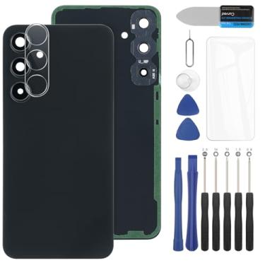 Imagem de YHX-US Bateria traseira de substituição para Samsung Galaxy A35 5G Capa traseira com película protetora para câmera traseira + vidro temperado + kits de ferramentas de reparo (Cor: Preto)
