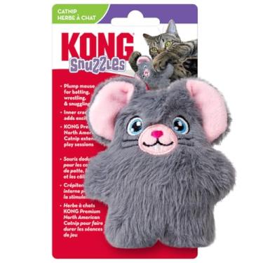 Imagem de KONG Brinquedo de pelúcia Cat Snuzzles Mouse – Macio e fofinho, sons de rachadura, erva de gato norte-americana premium, perfeito para rebatidas, luta livre e aconchego
