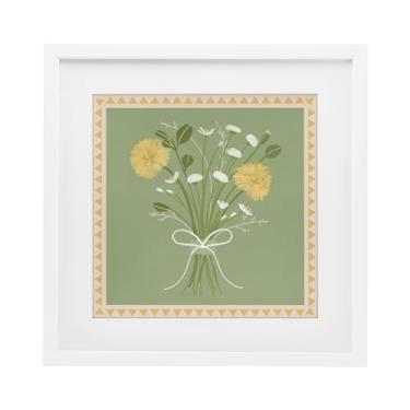 Imagem de Stupell Industries Impressão emoldurada de bétula de buquê de primavera com bordas sob vidro, design de Adrienne Morris, 13 x 13