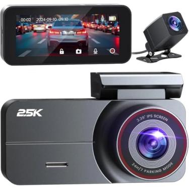 Imagem de Miluqike Câmara Veicular Frontal e Traseira, Câmara Dupla para Carros 2.5K /1080P QHD, Super Visão Noturna, Gravação em Loop, Ecrã IPS de 3,39",32gb