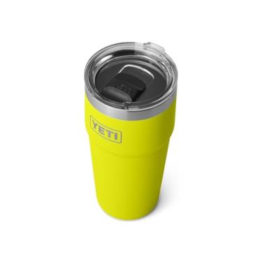 Imagem de YETI Copo empilhável Rambler de 590 ml, aço inoxidável, isolado a vácuo com tampa MagSlider, amarelo Firefly