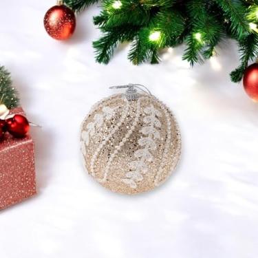 Imagem de Generic 1 peça de bolas de Natal ornamentos de folhas redondas em pó espuma champanhe 8 cm
