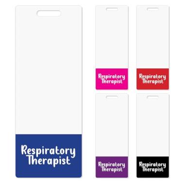 Imagem de Toykee Porta-cartão grande para crachá de terapeuta respiratório - Acessórios verticais RT GG azul rosa preto roxo vermelho crachá de identificação crachá de identificação crachá nome etiquetas amigo