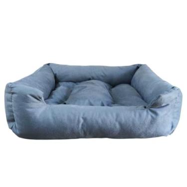 Imagem de Cama Pet (P/M/G) Premium em Suede – Para Cachorro e Gato | Confortável, Fofinha e Lavável(Cinza,90x70)