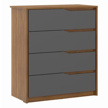 Imagem de Cômoda Atria Quarto Com 4 Gavetas Amendola/grafito