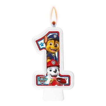 Imagem de Vela De Aniversário Patrulha Canina - Número 1