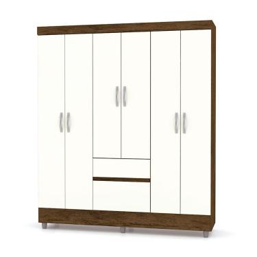 Imagem de Guarda Roupa Solteiro 6 Portas 153 Cm Rio Plus Nature - Pallazio