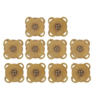 Imagem de 10 peças de fechos de pressão de fivela de ímã de metal, kit de fixadores de pressão, acessórios de bolsa de roupas faça você mesmo, botões magnéticos para roupas, jeans, jaquetas, pulseiras bolsas