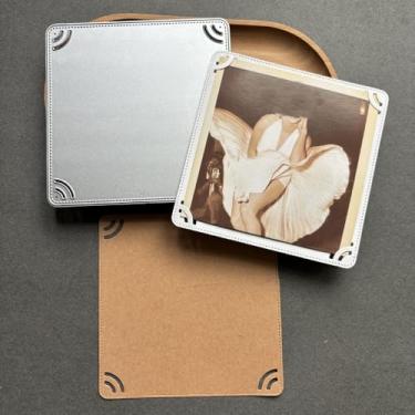 Imagem de LZBRDY Matrizes de corte para molduras, modelo de design de fundo para álbuns, cartões comemorativos, fotos de álbuns, artesanato de papel DIY, cartolina (clipe de moldura de foto 11,4 x 11,4 cm)