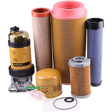 Imagem de HAOSHUN Kit de serviço de filtro compatível com mini escavadeira CAT 304E2 CR 305E2 305.5E2 CR 3776969 1G7206 3635819
