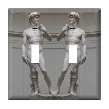 Imagem de Placa decorativa para interruptor de luz divertida, placas de parede duplas com interruptor de luz para banheiro, quarto, cozinha, decoração de casa, capas de tomada