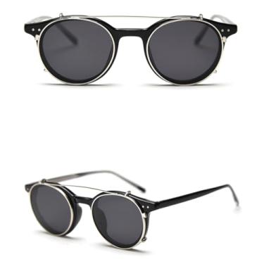 Imagem de VFDHN Óculos de Sol TR90 Clip-on Retrô Feminino UV400 Oval Polarizado Masculino Feminino Estilo Verão (1)