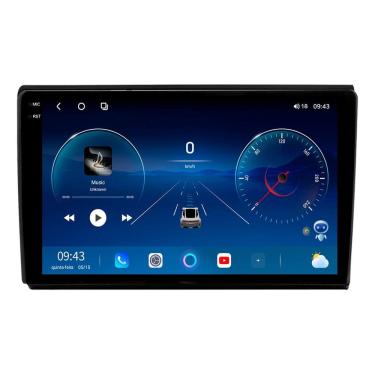 Imagem de Multimidia Universal 9p Octacore Android 14 Carplay 6/128gb Preto