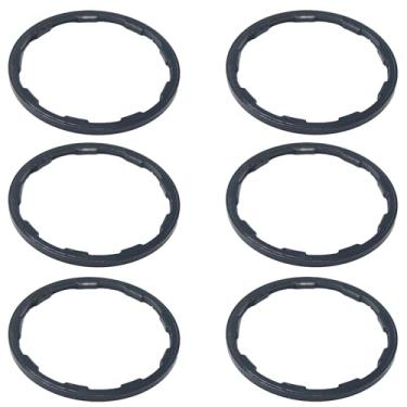 Imagem de bociloy 6 peças de arruela de cubo de volante de bicicleta, espaçador, junta de cassete, espaçadores de suporte inferior de liga de alumínio para MTB Road Bike 1 mm/1,5 mm/2 mm
