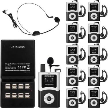 Imagem de Sistema de guia turístico Retekess T130U com alcance de 200 m, 16 port