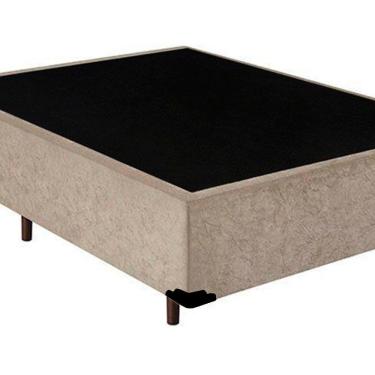 Imagem de Cama Box Casal Suede Extremo Reforçado King Design Bege 138x188x40
