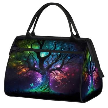 Imagem de Bolsa pequena para o fim de semana para mulheres e homens, design de autismo, bolsa de viagem dobrável, Cor: 15, 15.2*8.3*11.6 inch, Moderno