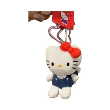 Imagem de Chaveiro De Gato Com Chapéu De Palha Kawaii Sanrio, Decoração De Mochi