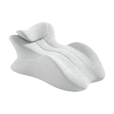 Imagem de ＫＬＫＣＭＳ Travesseiro de massagem para deitar de bruços com travesseiro pequeno, cabeceira macia e ergonômica para assistir filmes, Cinza Claro