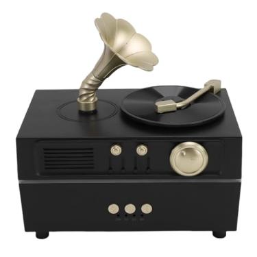 Imagem de Asixxsix Difusor de Toca-discos Vintage, Difusor de Aromaterapia de Mesa Giratória, Difusor de Gramofone Fonógrafo Clássico Antiquado para Decoração de Escritório Doméstico