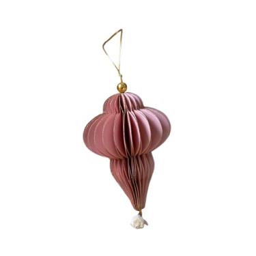 Imagem de IEUDNS Bola de Natal em formato de favo de mel para pendurar, enfeite de Natal 3D de papel para árvore de Natal.