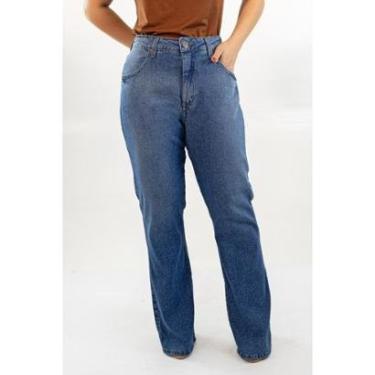 Imagem de Calça Jeans Feminina Flare Plus Size Alta Elastano Anticorpus-Feminino