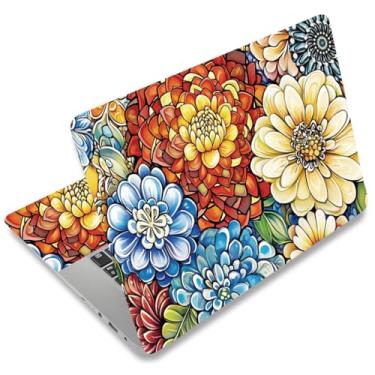 Imagem de SUPERDANT Adesivo Mandala para Laptop Skin Decalque Flores Coloridas Universal Laptops Notebook Skin Adesivo 12 13 13.3 14 15 15.4 15.4 15.6 polegadas Vinil Laptop Capa Adesivos Removíveis Impermeável