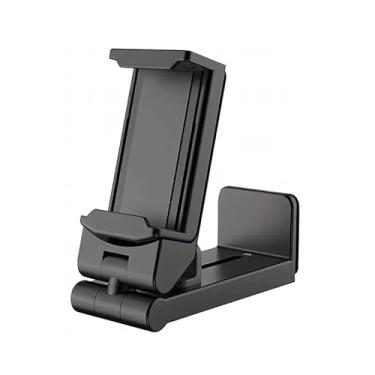 Imagem de Suporte de telefone para aparelhos de avião para uso em voo, suporte universal de bolso com rotação de 360 graus para visualização com as mãos livres, acessório essencial de viagem de avião (preto)