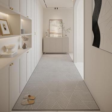 Imagem de HGTRH Corredor de corredor antiderrapante por metro, tapete de cozinha corredor lavável, corredor de cozinha moderno corredor de borracha antiderrapante, tapete longo para tapetes de cama sala de