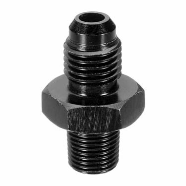 Imagem de HARFINGTON 2 peças 4AN macho para 1/20.3 cm NPT macho adaptador de alargamento reto tubo adaptador de encaixe de linha de mangueira de combustível de alumínio para veículos, preto