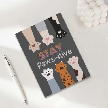 Imagem de Caderno de festa Cat Pata, caderno A5 para anotações no escritório, agenda de 21 x 14,7 cm, agenda de viagem, presentes para amantes de gatos-1