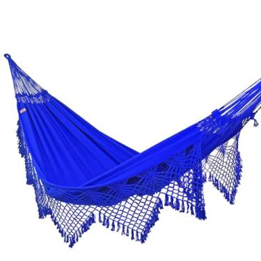 Imagem de Rede de Dormir e Descanso Safira Casal Extra Algodão (Azul Royal)