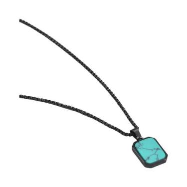 Imagem de Colar Vintage Masculino Com Pingente Geométrico De Placa De Identifica