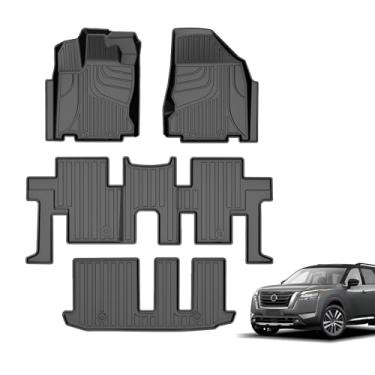Imagem de Tapetes personalizados para Nissan Pathfinder 2013-2020/2014-2020 Infiniti QX60/2013 Infiniti JX35 All Weather TPE Heavy Duty Car Floor Mat Pathfinder Accessories Conjunto de forros de piso completo