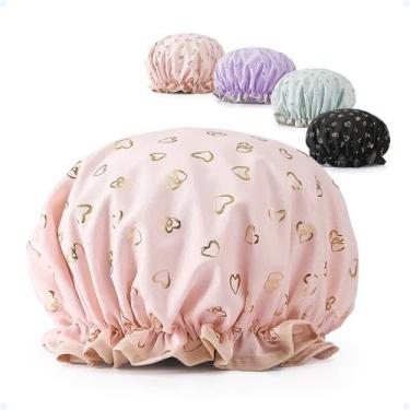 Imagem de Touca Impermeável Cabelo Banho Premium Forrada Dupla Face - Hxt