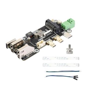 Imagem de Wonrabai Adaptador multifuncional PCIe para M.2 NVMe 2230/2242 SSD + Micro HDMI para HDMI fêmea, compatível com Raspberry Pi 5, suporta duas saídas 4K, dois métodos de fonte de alimentação