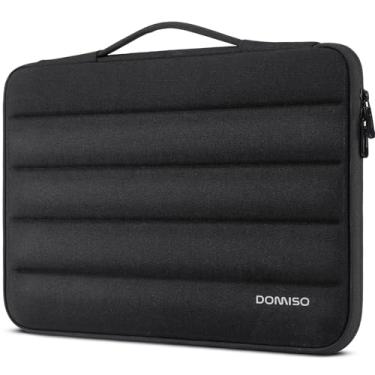 Imagem de DOMISO Capa para laptop compatível com MacBook Air M4/A3241 2025, M3/A3114, M2/A2941,38.1 cm, MacBook Pro A1990 A1707, compatível com Dell XPS 15 Plus com alça escalável, preta