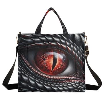 Imagem de Burbuja Bolsa feminina de dragão preto, bolsa tiracolo de veludo cotelê, bolsa transversal para compras, trabalho, viagens, C9, Medium